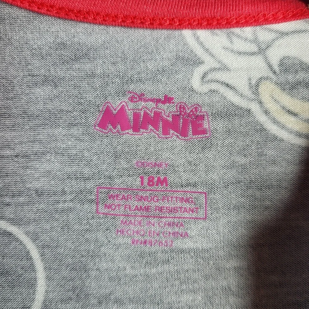 Disney Minnie Mouse & Daisy 18 M One Piece Long Slv‎ Pajama Soft Lightweight NWT